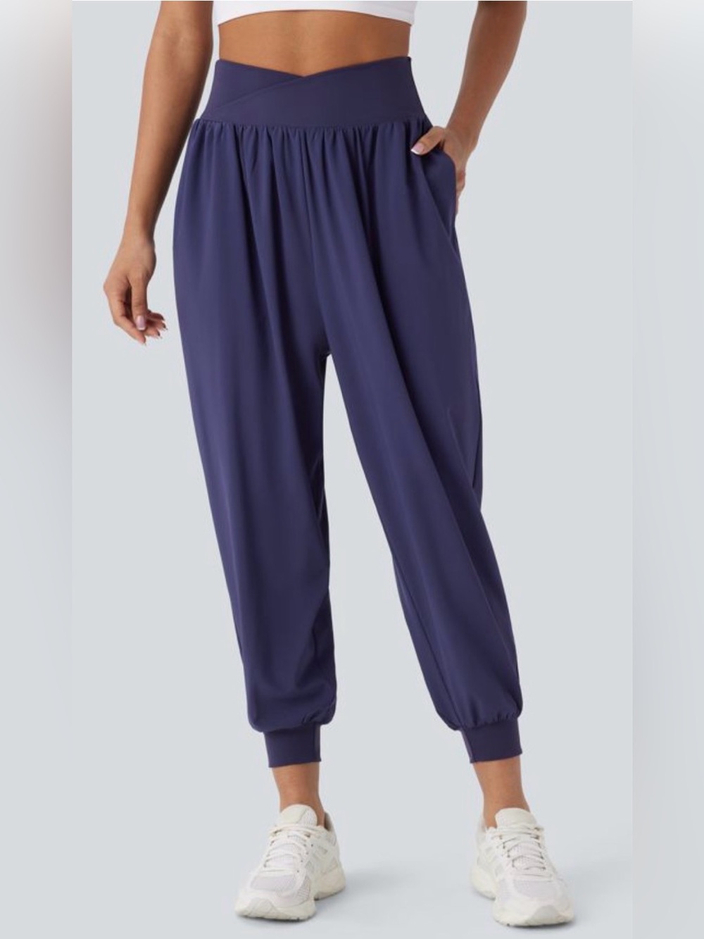 XS HALARA Breezeful™ Crossover High Waisted Side Pockets Quick Dry Yoga Joggers